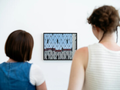 René Magritte, Foyer installation, René Magritte, exhibition view. Courtesy of Menil
