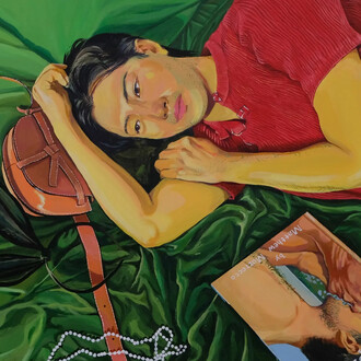 Li Wang, Jing with their Loewe bag (detail), 2023. Courtesy of Fragment Gallery