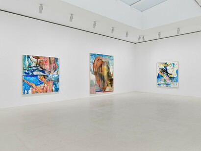 Albert Oehlen, Endless summer, vue de l'exposition. Avec l'aimable autorisation de Gagosian