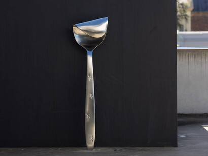 Ricky Swallow, Bent forms #1–#4, exhibition view. Courtesy of MCA