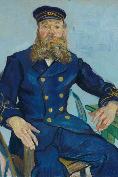 Vincent van Gogh, Postman Joseph Roulin (detail), 1888. Courtesy of Van Gogh Museum 