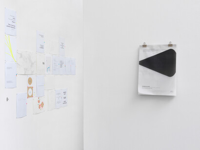 María José Arjona, Sediments. Sono-Choreo-Geo-Graphic attunements, exhibition view. Courtesy of Galerie Barbara Thumm