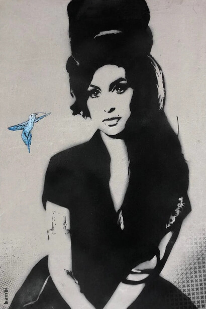 Bambi, Amy with hummingbird (detail), 2020. Courtesy of Markowicz Fine Art