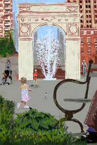 Springtime encounters at New York’s crossroads of culture and protest © Illustration by Paola Bilancieri