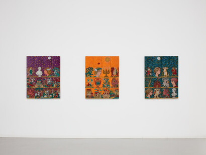 Sebastian Thomas, Painter's Pantheon, exhibition view. Courtesy of Zolla Lieberman 