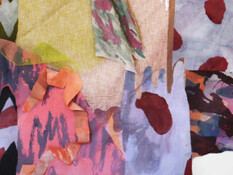 Obra de Eliel David exhibida en la exposición "Muri e Volpi", fotografía de Antonio Maniscalco