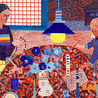 Elizabeth King Stanton, Bagels and crafts (detail), 2026. Courtesy of Hashimoto Contemporary 