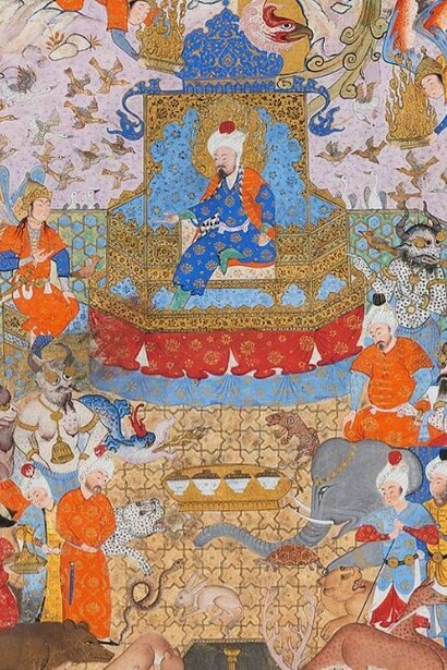 Solomon and Bilqis Enthroned (detail)