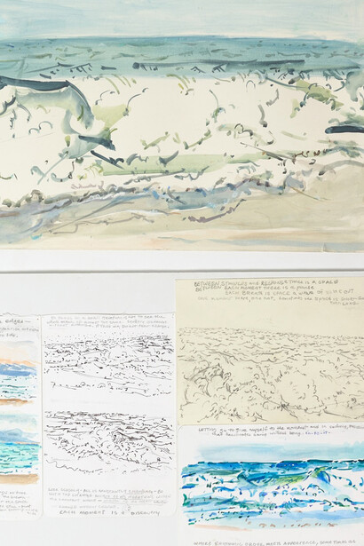 Baragona, Moment by moment with sketchbook pages (detail), 2024. Courtesy of Bowery Gallery