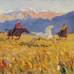 Moldakhmet Kenbaev, Catching the horse, 1957. Courtesy of New Tretyakov Gallery 