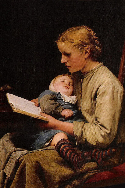 Albert Anker, Rosa y Bertha Gugger