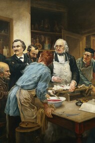 Claude Bernard con pupilos y discípulos (1899), por Léon Lhermitte
