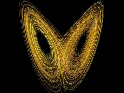 La forma intrecciata dell'Attrattore di Lorenz simboleggia perfettamente il concetto di complessità (cum plexum, "intrecciato con")