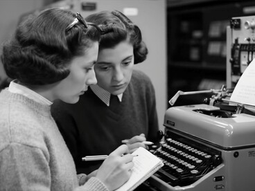 Dall'opera "Viaggio in Italia": Olivetti. interamente creata grazie all'intelligenza artificiale da Roberto Beragnoli