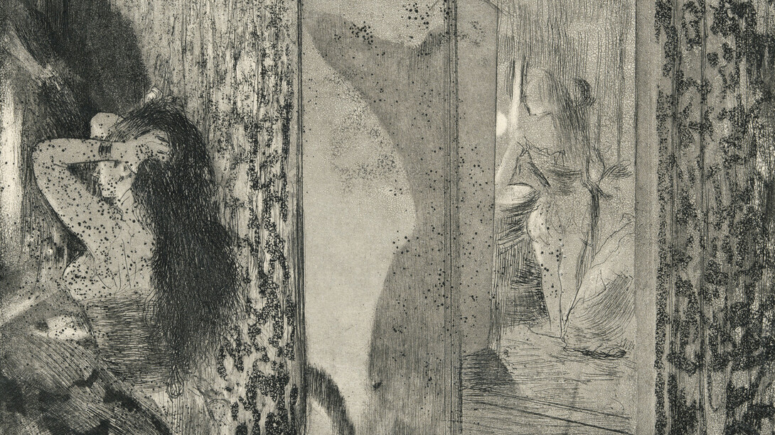Edgar Degas, Loges d’actrices (Danseuse à la toilette), 1874. Mit freundlicher genehmigung der Sammlung Scharf-Gerstenberg