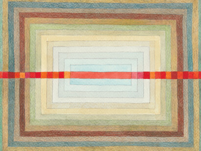 Red Line, watercolour, 16 × 12 cm, Mark Weighton, 2022