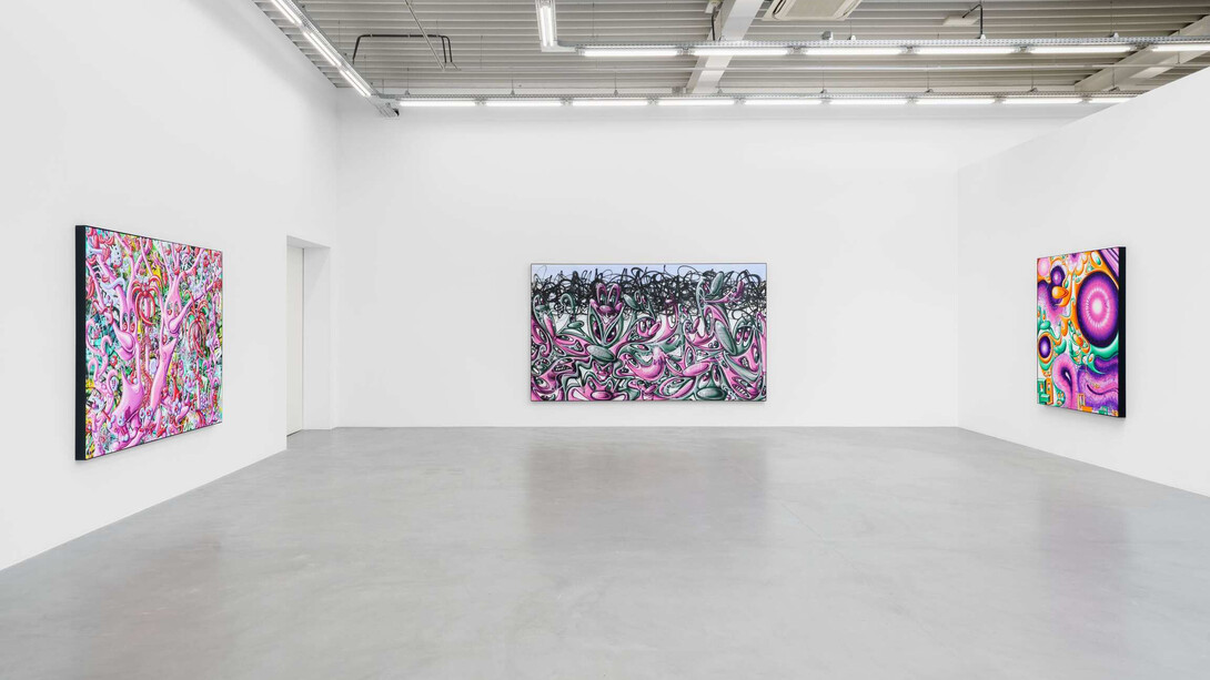 Kenny Scharf, Jungle jungle jungle, vue de l'exposition. Avec l'aimable autorisation d'Almine Rech