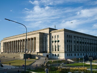 The iconic Facultad de Derecho stands in quiet defiance, a symbol of Argentina’s enduring commitment to public education, Buenos Aires, Argentina.
