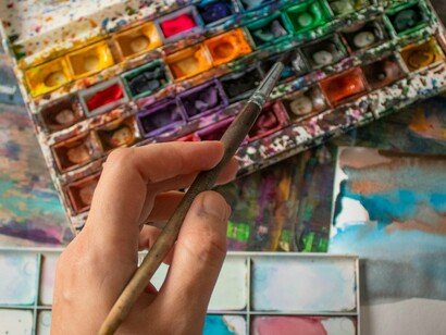 A quiet moment of creation: Ahmed’s world begins with a single brushstroke