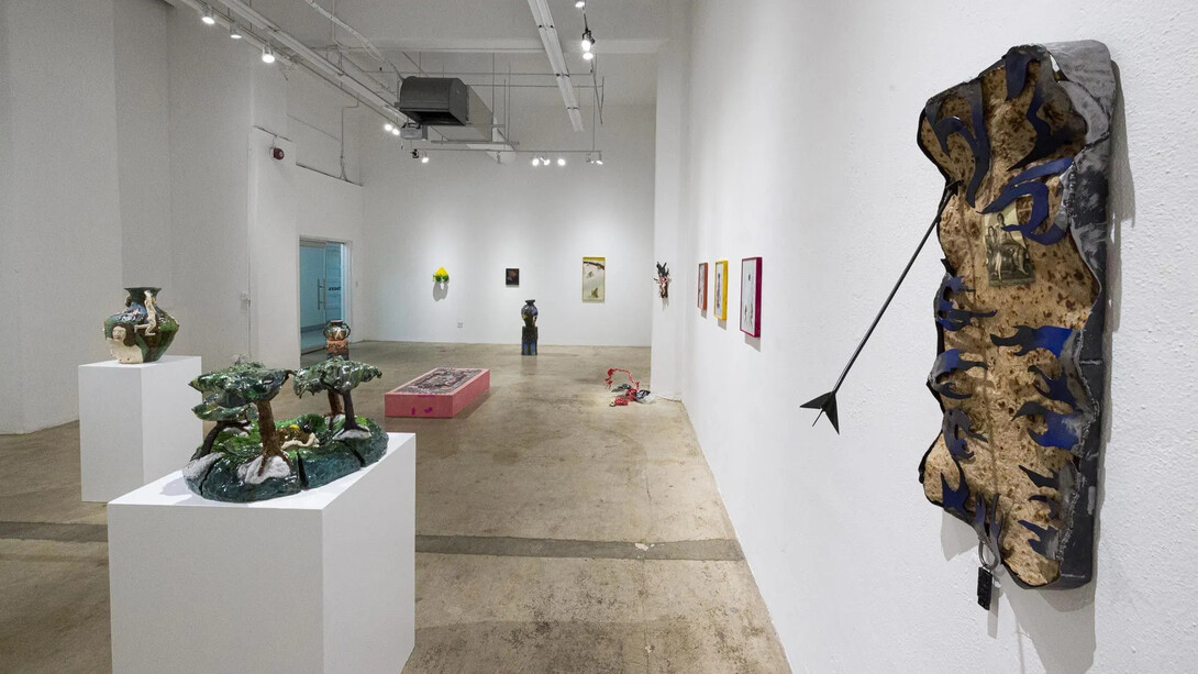 Various artists, Old flames in the bowers, exhibition view. Courtesy of Track 16 Gallery