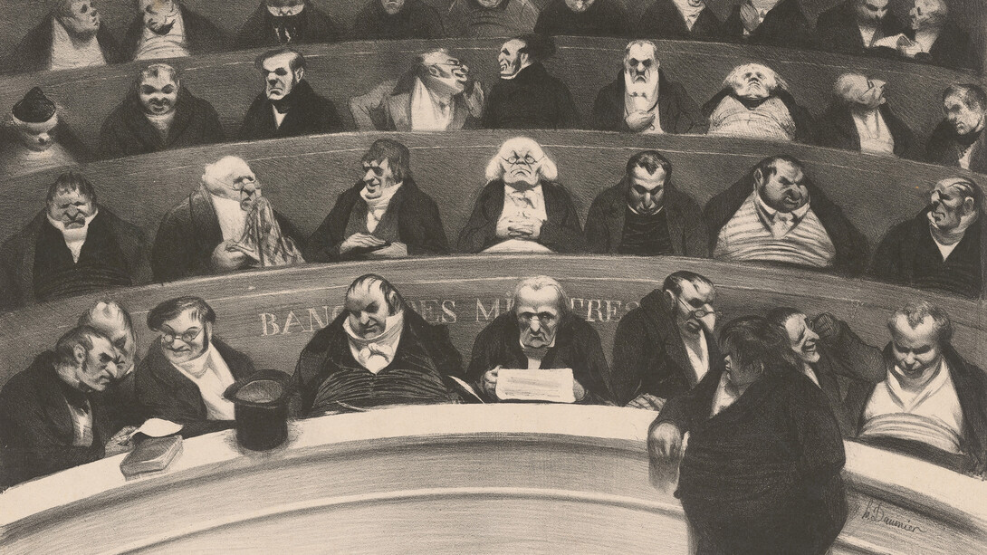 Honoré Daumier, The legislative belly, l’association mensuelle (detail), January 1834. Courtesy of 
Albertina Museum