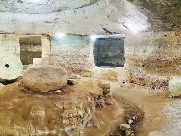  Frantoio ipogeo nell'Abbazia di Cerrate a Lecce in provincia di Lecce, Italia