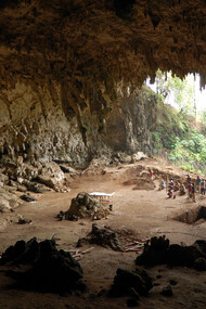 Cave where the remains of Homo floresiensis were discovered in 2003, Lian Bua, Flores, Indonesia