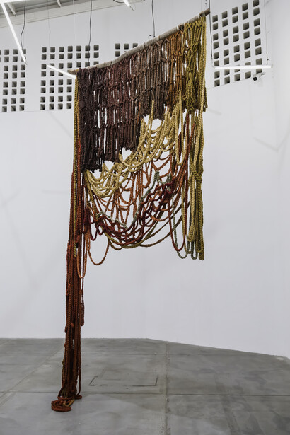 Angélica Serech, Temps entrelacé – deep time, exhibition view. Courtesy of the International Red Cross and Red Crescent Museum