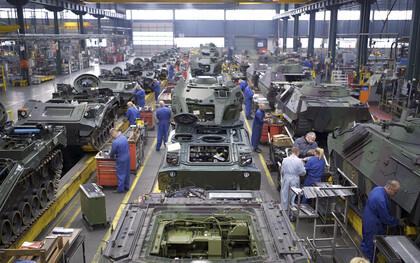 Die Rüstungsindustrie. Die Rüstungsindustrie. Die Zuweisung von 5 % des Nationaleinkommens für Verteidigungszwecke stellt aus wirtschaftlicher Sicht eine echte Herausforderung dar