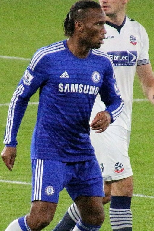 Didier Drogba durante un partido entre Chelsea y Bolton Wanderers por la Capital One Cup, 24 de septiembre de 2014