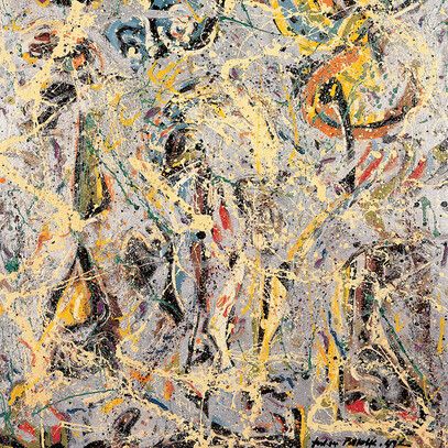 Jackson Pollock, "Galaxy", dettaglio, 1947, Joslyn Art Museum, Omaha, USA