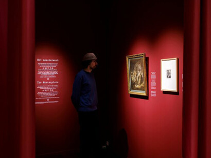 Rembrandts masterclass, vue de l'exposition. Avec l'aimable autorisation du Museum Het Rembrandthuis