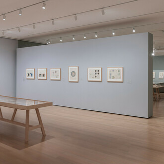 Hilma af Klint. What stands behind the flowers, exhibition view. Courtesy of MoMA
