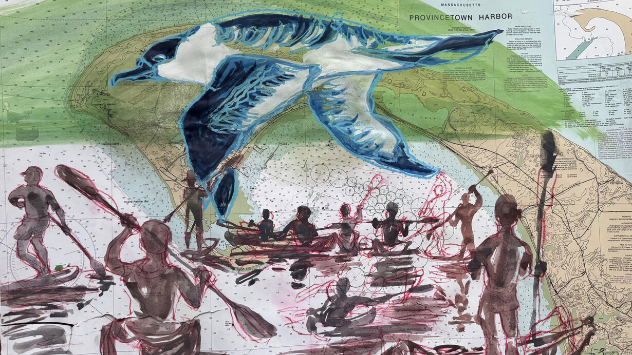 Mark Adams, Untitled map no. 1 (detail), 2022. Courtesy of the Schoolhouse Gallery