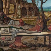 Vittore Carpaccio, Die Grabbereitung Christi (detail), ca. 1515-1520. Courtesy of Gemäldegalerie