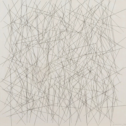 Vera Molnar, Inclinaisons (Inclinations) (detail), 1971. Courtesy of Van Doren Waxter