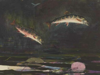 Winslow Homer, Leaping trout, 1889. Courtesy of MFA