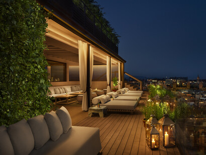 The Barcelona edition – The Roof, with bar and seating areas, Spain