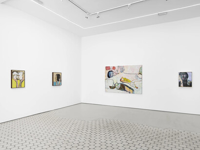 Magnus Plessen, Dein gesicht in meinen händen (Your face in my hands), exhibition view. Courtesy of Wentrup Gallery