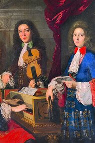 Um retrato grupal de Anton Domenico Gabbiani de músicos da comitiva de Ferdinando de’ Medici na década de 1680