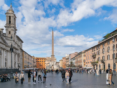 Piazza Navona en Roma, Lacio, Italia