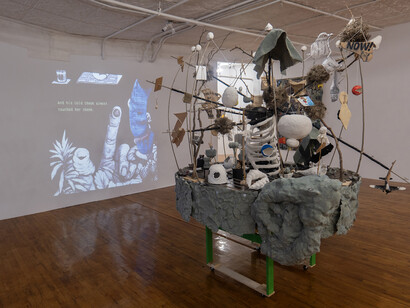 Gaku Tsutaja, Pidgingo-no-Inko, exhibition view. Courtesy of Ulterior Gallery 