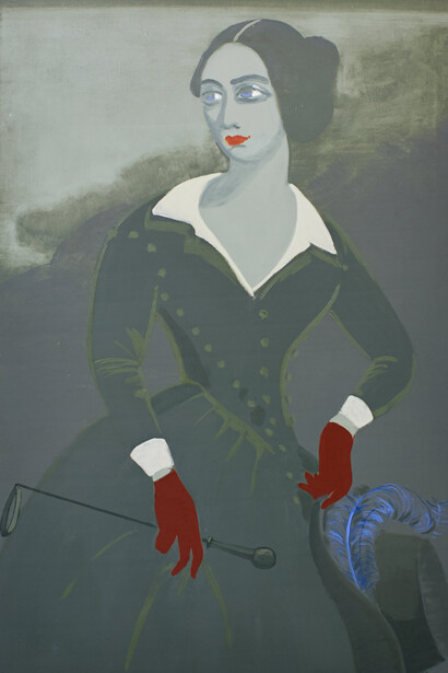 Mela Yerka, Lola Montez, 2014, Oil and marble dust on linen, 120 x 80 cm, photography by: Lee James Thompson