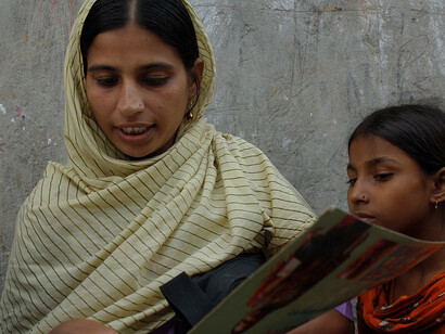 Parvin, a 26-year-old community health worker, lives in the Korail slum in Dhaka with her two children, aged five and nine. She volunteered for a community health project supported by the Gated Foundation and run by the Bangladeshi NGO BRAC