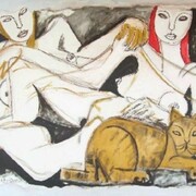 Antonio Giovanni Mellone, Donne con gatto