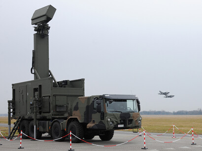 Tekne shelter carrier truck equipped with KRONOS radar for the CAMM-ER air defence system – Italian Air Force