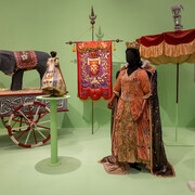 Trabajo de carnaval, vista de exhibición. Cortesía de Pinacoteca