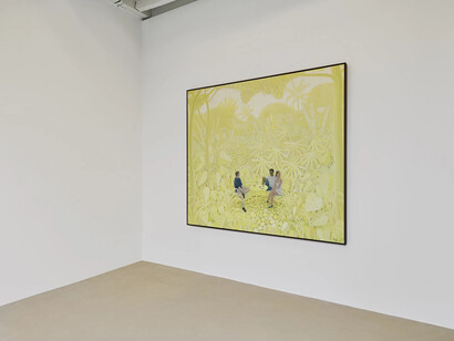 Ben Sledsens, Yellow jungle, veduta della mostra. Per gentile concessione di Massimo de Carlo Pièce Unique